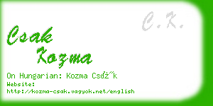 csak kozma business card